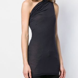 Rick Owens DRKSHDW indigo one shoulder top sz M